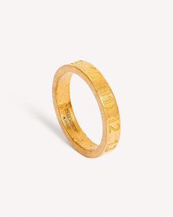 Maison Margiela Number Band Ring Gold Tone | Malford of London Savile Row and Luxury Formal Wear Sale Outlet