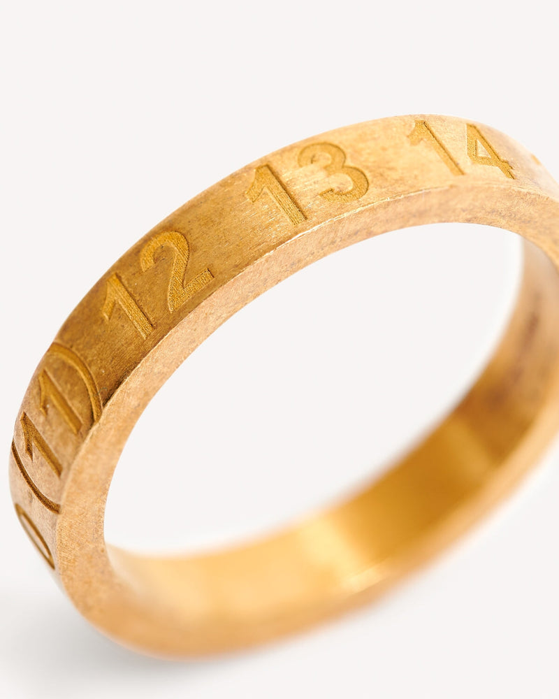 Maison Margiela Number Band Ring Gold Tone | Malford of London Savile Row and Luxury Formal Wear Sale Outlet