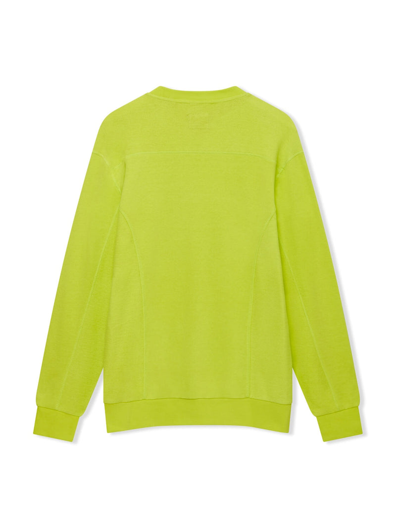 Richard James Crew Neck Sweatshirt Bright Lime | Malford of London Savile Row and Luxury Formal Wear Sale Outlet
