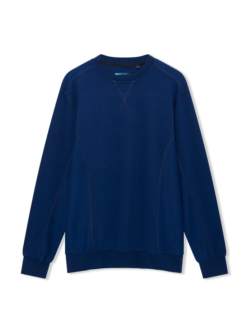 Richard James Crew Neck Sweatshirt Navy | Malford of London Savile Row and Luxury Formal Wear Sale Outlet