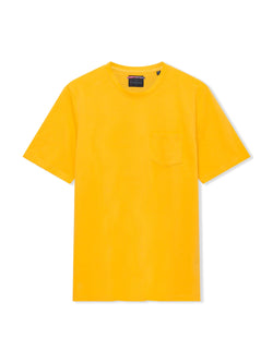 Richard James Crew Pique T-Shirt - Egg Yolk | Malford of London Savile Row and Luxury Formal Wear Sale Outlet