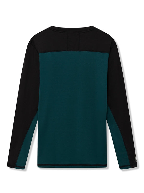 Richard James Long Sleeve Active TEE Arctic Black/Arctic Blue | Malford of London Savile Row and Luxury Formal Wear Sale Outlet