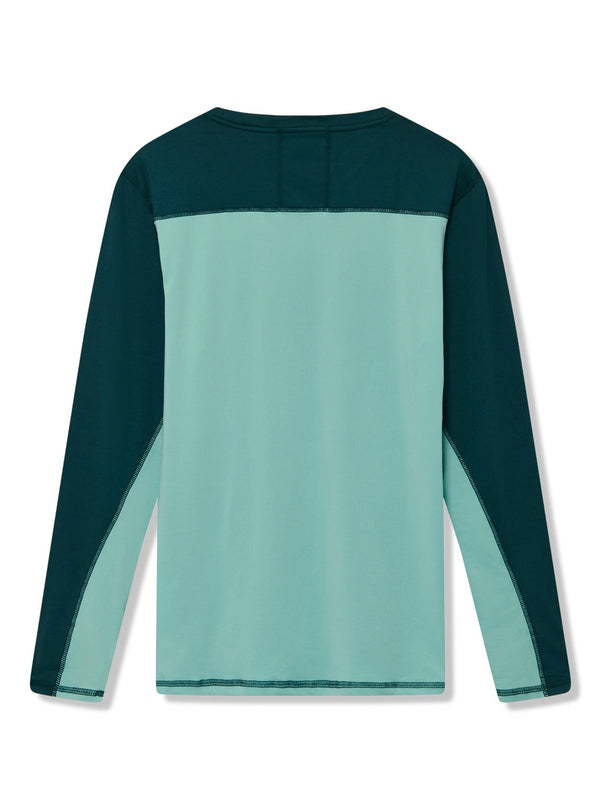 Richard James Long Sleeve Active TEE Arctic Blue/Aqua | Malford of London Savile Row and Luxury Formal Wear Sale Outlet