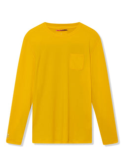 Richard James Long Sleeve Active TEE Egg Yolk/Arctic | Malford of London Savile Row and Luxury Formal Wear Sale Outlet