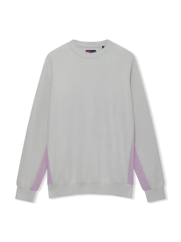 Richard James Textured Knit Crew Neck - Lilac – MALFORD OF LONDON