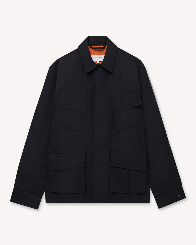 Richard James Navy Jungle Jacket | Malford of London Savile Row and Luxury Formal Wear Sale Outlet