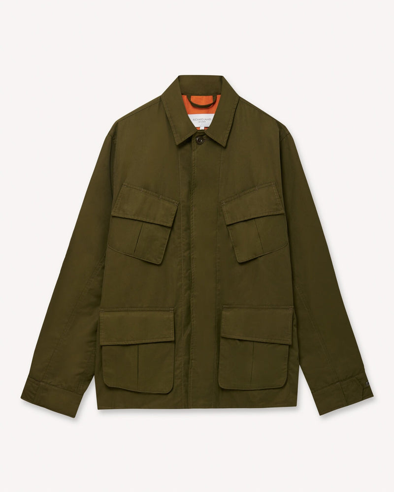 Richard James Olive Jungle Jacket | Malford of London Savile Row and Luxury Formal Wear Sale Outlet
