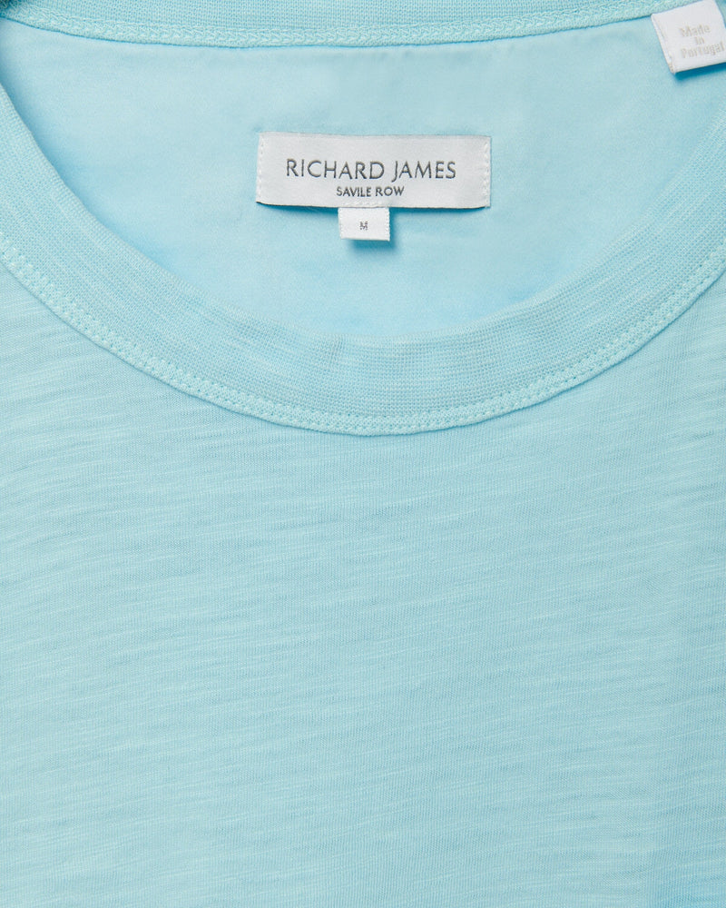 Richard James Organic Cotton Pocket T Pale Blue | Malford of London Savile Row and Luxury Formal Wear Sale Outlet