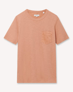 Richard James Organic Cotton Pocket T Salmon | Malford of London Savile Row and Luxury Formal Wear Sale Outlet