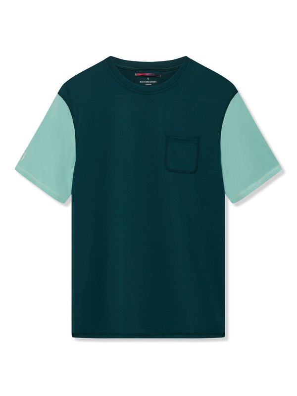 Richard James S/S Active TEE Arctic Blue/Aqua | Malford of London Savile Row and Luxury Formal Wear Sale Outlet