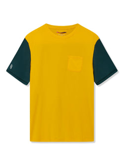 Richard James S/S Active TEE Egg Yolk/Arctic Blue | Malford of London Savile Row and Luxury Formal Wear Sale Outlet
