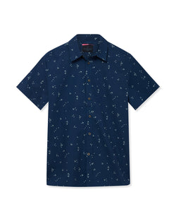 Richard James S/S Random Dot Shirt - Navy/White | Malford of London Savile Row and Luxury Formal Wear Sale Outlet