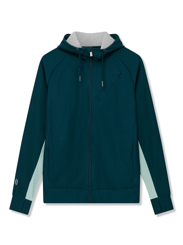 Richard James Tailored Active Sport Hoodie Arctic Blue/Aqua | Malford of London Savile Row and Luxury Formal Wear Sale Outlet