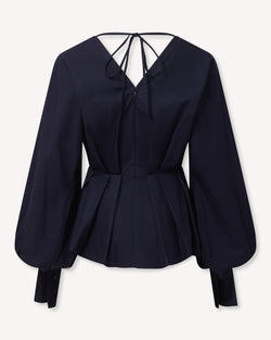 Roksanda Collette Blouse Navy | Malford of London Savile Row and Luxury Formal Wear Sale Outlet