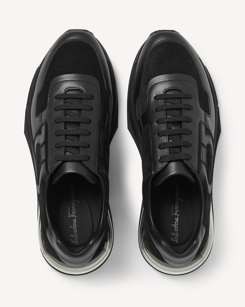 Salvatore Ferragamo Brooklyn Trainers Black | Malford of London Savile Row and Luxury Formal Wear Sale Outlet