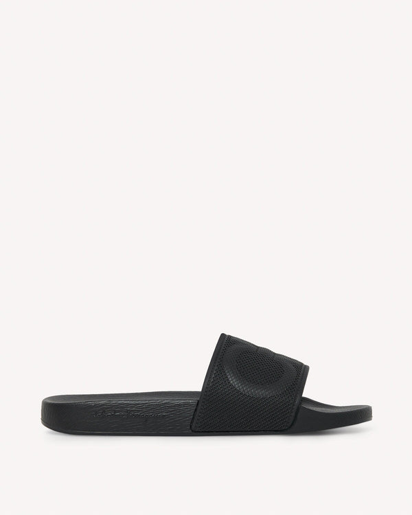 Salvatore Ferragamo Groove 7 Sliders Black | Malford of London Savile Row and Luxury Formal Wear Sale Outlet