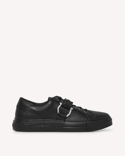 Salvatore Ferragamo Pharrel Low-Top Sneakers Black | Malford of London Savile Row and Luxury Formal Wear Sale Outlet