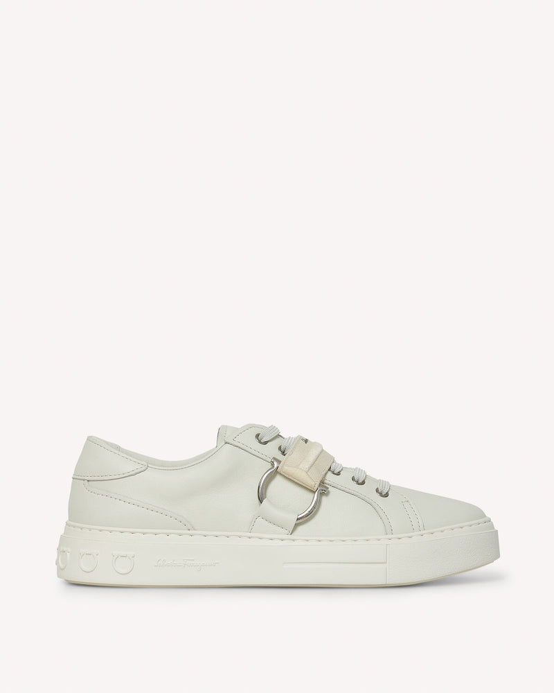 Salvatore Ferragamo Pharrel Low-Top Sneakers White | Malford of London Savile Row and Luxury Formal Wear Sale Outlet