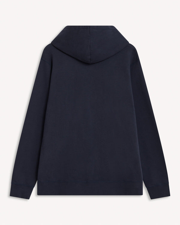 Sunspel Hoodie Sweatshirt in Blue | Malford of London Savile Row and Luxury Formal Wear Sale Outlet